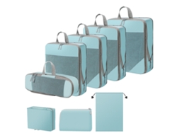 Juego De Organización Para Clasificar Ropa De 8 Piezas, Cubos De Embalaje Para Viajes Que Ahorran Espacio CHRUI Blue