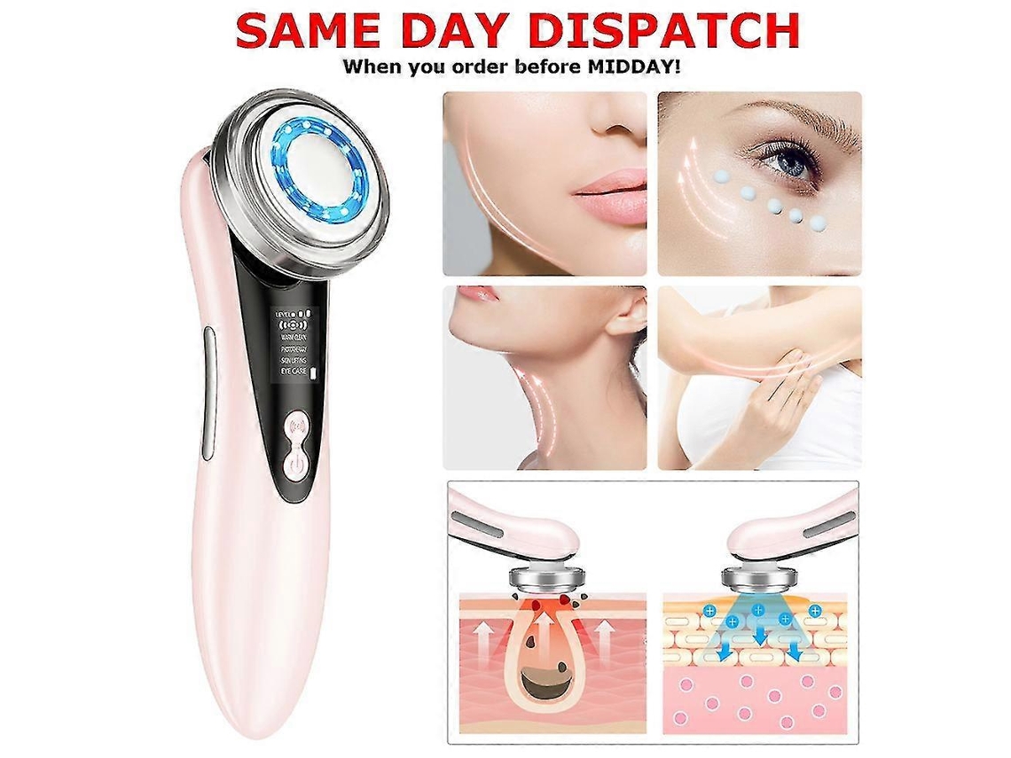 Nuevo dispositivo de rejuvenecimiento facial con terapia de luz LED Photon para masaje facial. Cuidado de la piel con efecto lifting y reafirmante.