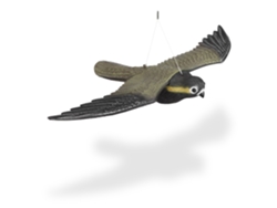 Relaxdays Halcón Espantapájaros Para Colgar, Plástico, Negro, 8x35x58 Cm