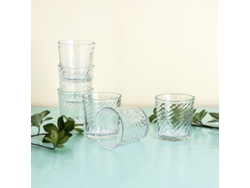 Set de Vasos QUID Twist Transparente Vidrio 260 ml (6 Unidades)