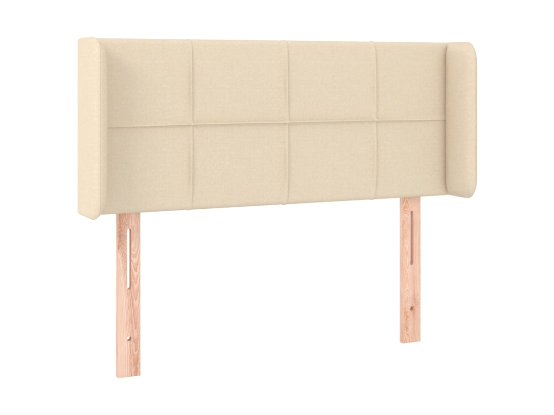 Cabecero de cama con solapas, tela, 93x16x78/88 cm, crema, MAISON EXCLUSIVE