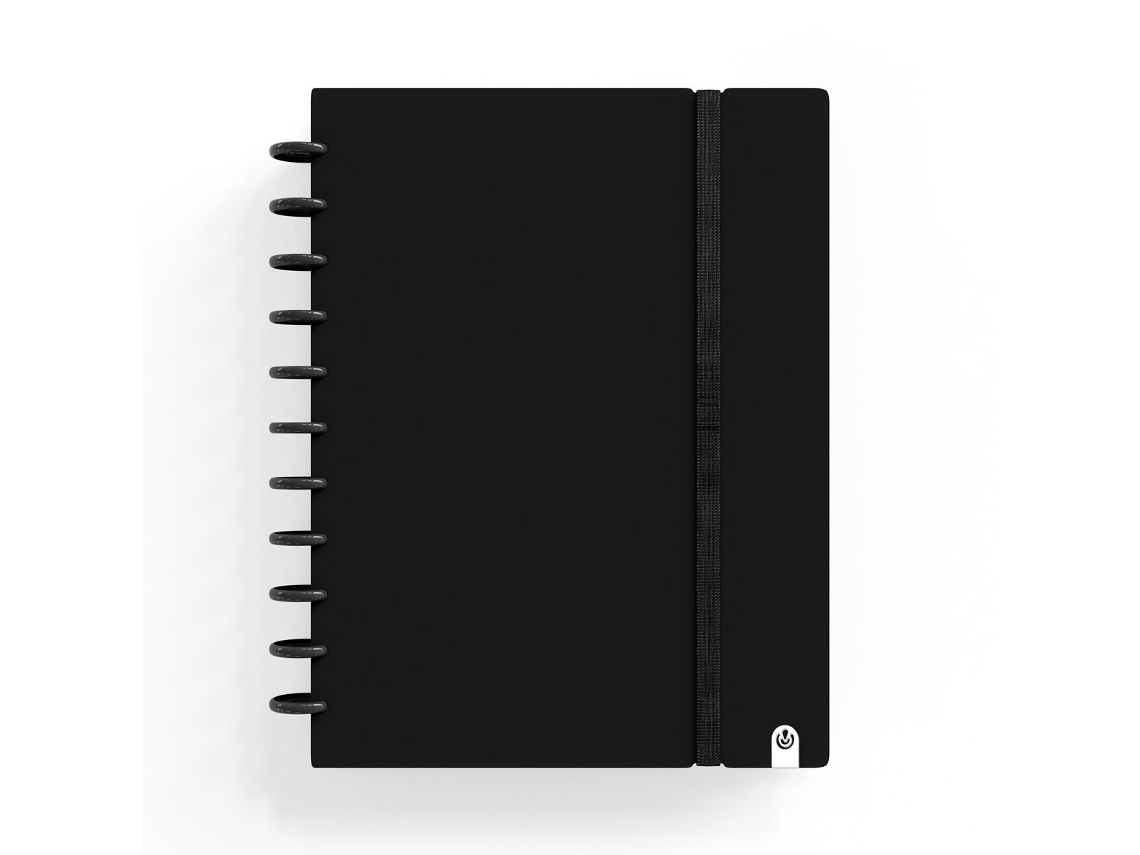 Cuaderno INGENIOX A4 Rayado 80Hj 100G Foam C/Goma Elástica Negro 66024006