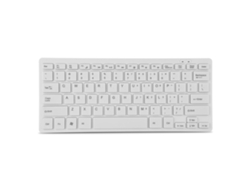 Miniteclado USB delgado de 78 teclas para computadoras de escritorio, portátiles y PC (blanco)
