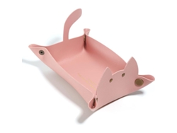 Bandeja De Cuero Con Forma De Gato, Bandeja Premium Para Organizar Joyas Y El Escritorio.