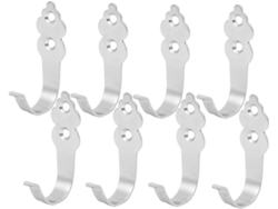 8 Piezas De Accesorios De Baño, Gancho Individual De Acero Inoxidable De 66 Mm De Longitud Para