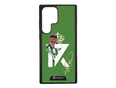 Funda Móvil Ultra Oficial Real Betis Fc para Samsung Galaxy S23 Ultra PHONECASES3D Piel Sintética Negro