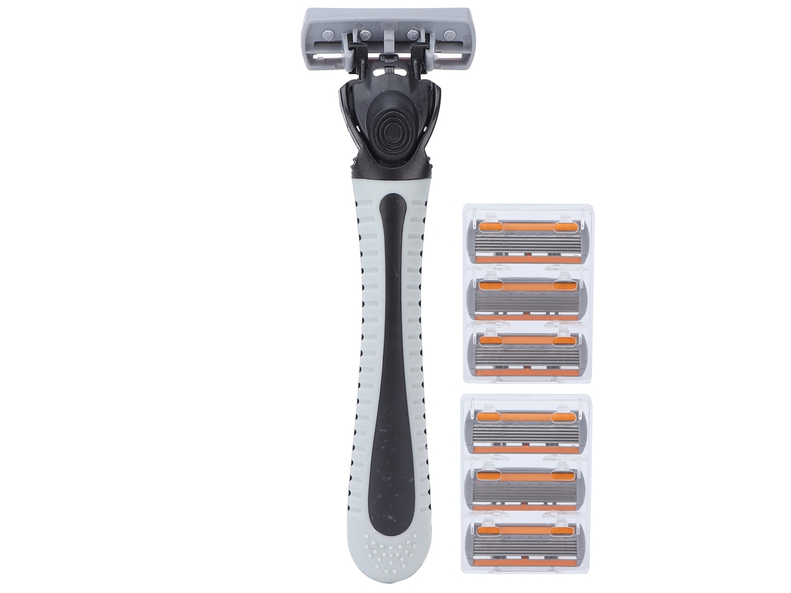 Vlrla-para Homens Six Blade Aço Inoxidável Portátil Shaving Razor