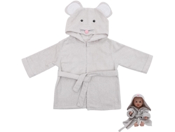 Bata De Baño Con Capucha Para Bebé, Talla S (3-12 Meses), De Algodón Suave, Con Estampado De Ratón.