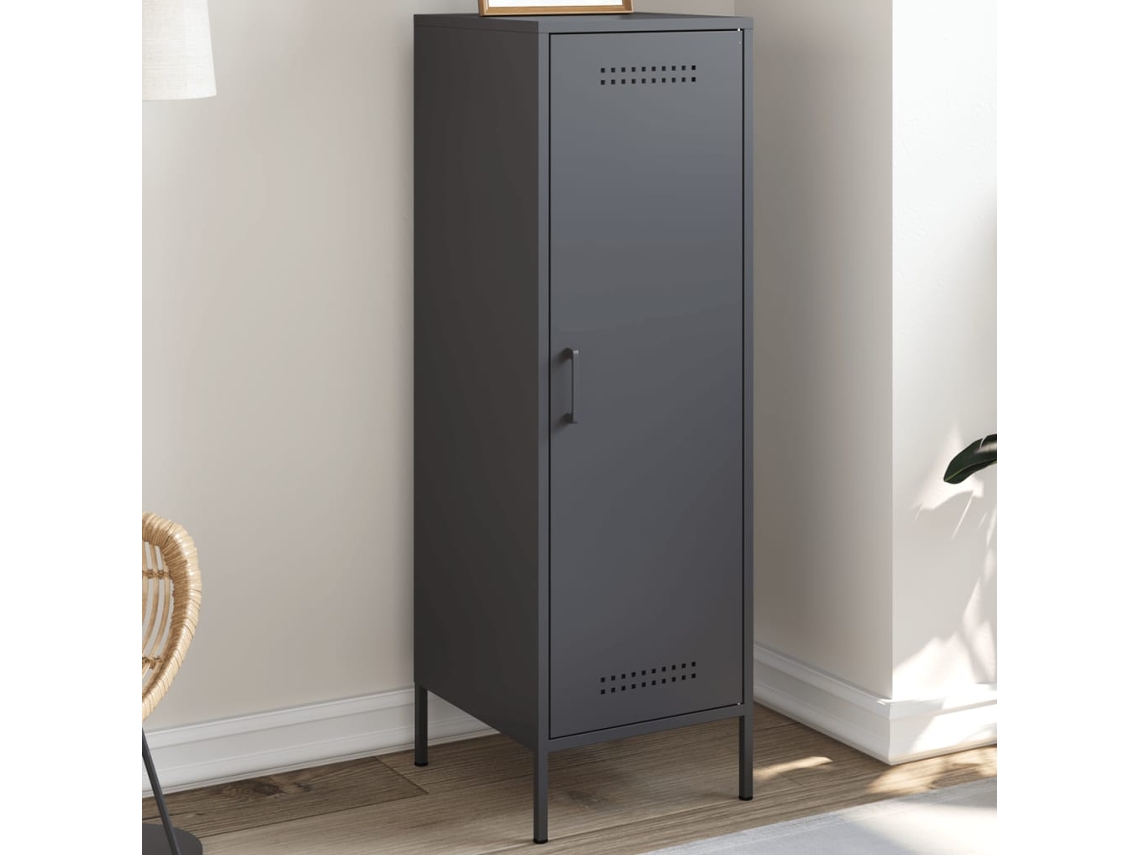Aparador De Acero Gris Antracita 36x39x113 Cm