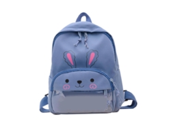 Mochila escolar infantil estampada, ideal para libros y viajes. Mochila informal para estudiantes. Color azul.
