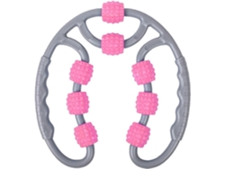 Rodillo De Masaje Muscular Portátil Con 8 Ruedas, Masaje 360 Para Celulitis, Rosa
