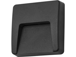 Aplique FORLIGHT Ip65 Grove Opaque Square Led 2,6W (Negro)