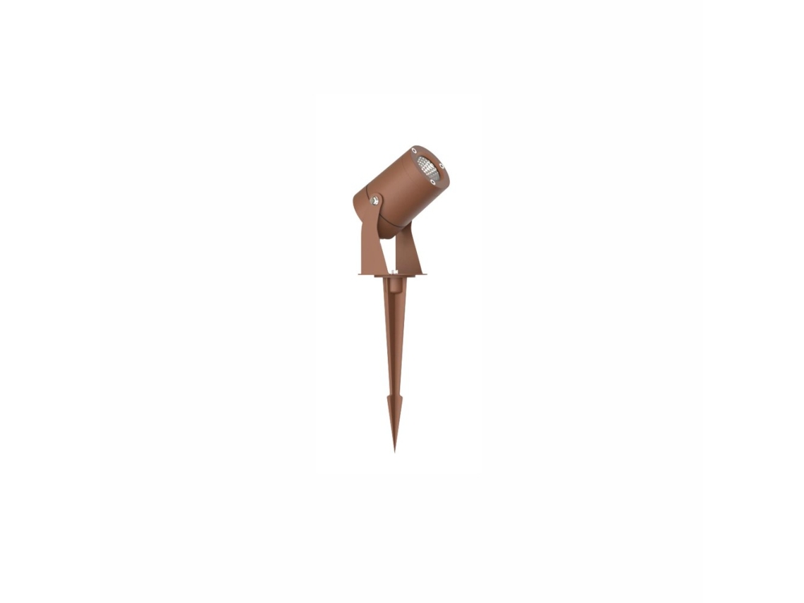 Foco LED redondo Sair 10w IP65 Corten 2200k - Luz de jardín para plantas o setos H36cm - Beneito Faure