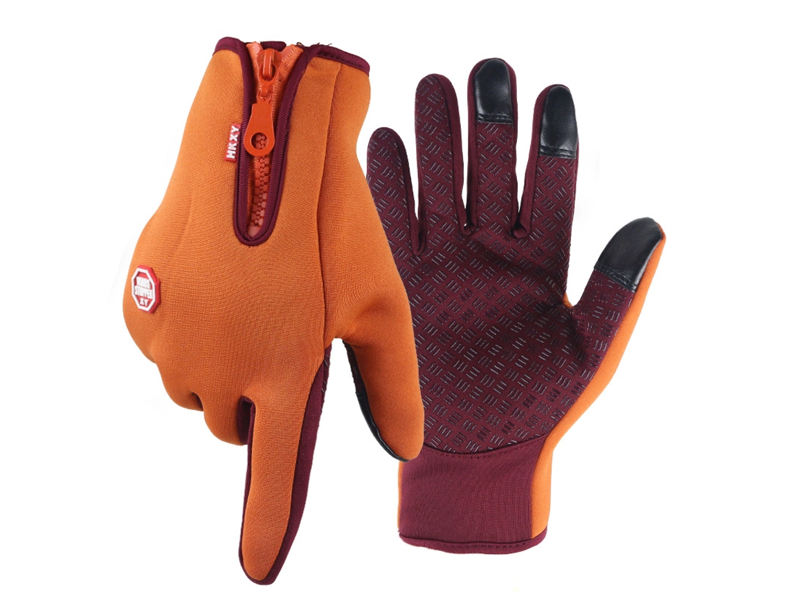 Guantes De Ciclismo De Invierno Con Pantalla Táctil Para Hombre Y Mujer, Cálidos Y Resistentes Al Viento, Color Naranja/m Digitallab