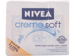 Crema de Baño NIVEA Crema Soft Jabones Contiene 3 Productos