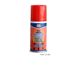 Impex Total Discharge Inseticida Contra Insetos Voadores e Rastejantes Pacote de Poupança 12 x 150 Ml IMPEX EUROPA