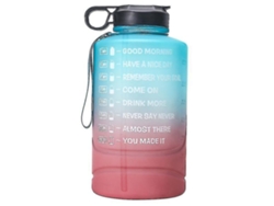 Botella De Agua Motivacional De 2,2 L, Boca Ancha, Botella Deportiva Portátil Con Gradiente Rosewell