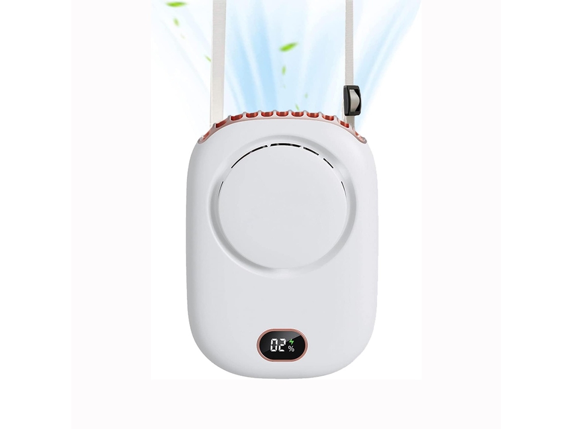 Mini Ventilador Portátil 3 En 1 Con Cordón, 12 Horas De Autonomía, 3 Velocidades (blanco)