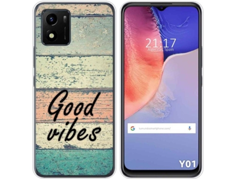 Carcasa Vivo Y01 TUMUNDOSMARTPHONE Dibujos Madera 01 Multicolor