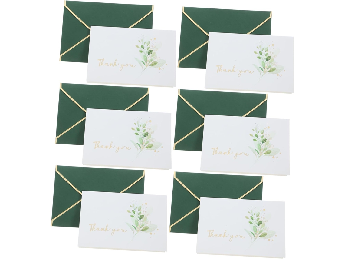 1 Juego De Elegantes Tarjetas De Agradecimiento Con Sobres, Pequeñas De Para Bodas, Aniversarios