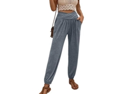 2026-pantalones De Yoga Para Mujer Sueltos Con Bolsillos Para Entrenamiento, Lounge Y Pijama Xl Gris