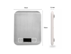 Báscula digital de alimentos MDUG con pantalla LED en acero inoxidable (10 kg)