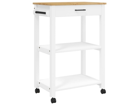 Carrito De Cocina VIDAXL Blanco Madera (60x40x90 cm)