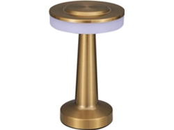 Lámpara de mesa LED portátil con sensor táctil, 3 niveles de brillo, lámpara de noche (dorada)