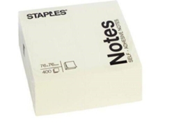 Bloc de Notas Adhesivas STAPLES Amarillo Pastel