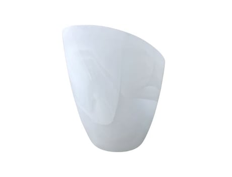 Tulipa de cristal COLOMA blanco mate alabastro 10x12cm apertura 3cm