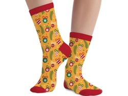 Calcetines Navideños Adornos y Hojas en números del 22 al 48