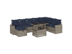 Maison Exclusive - Conjunto De Sofá De Jardín De 9 Piezas Con Cojines, Poliratán Gris