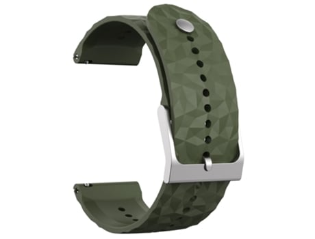 Correa de Silicona patrón de rombos 24mm para Suunto 9/9 Baro - verde intenso