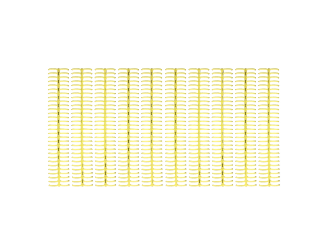 10 Lomos De Encuadernación, Lente, 30 Anillas, 150 Páginas, 19 Mm, Para Papel A4, Amarillo