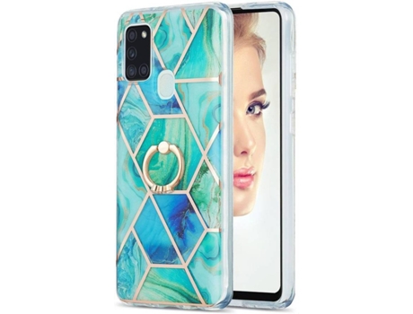 Funda Samsung Galaxy A21s HFS-HOUSE Mármol (Verde)