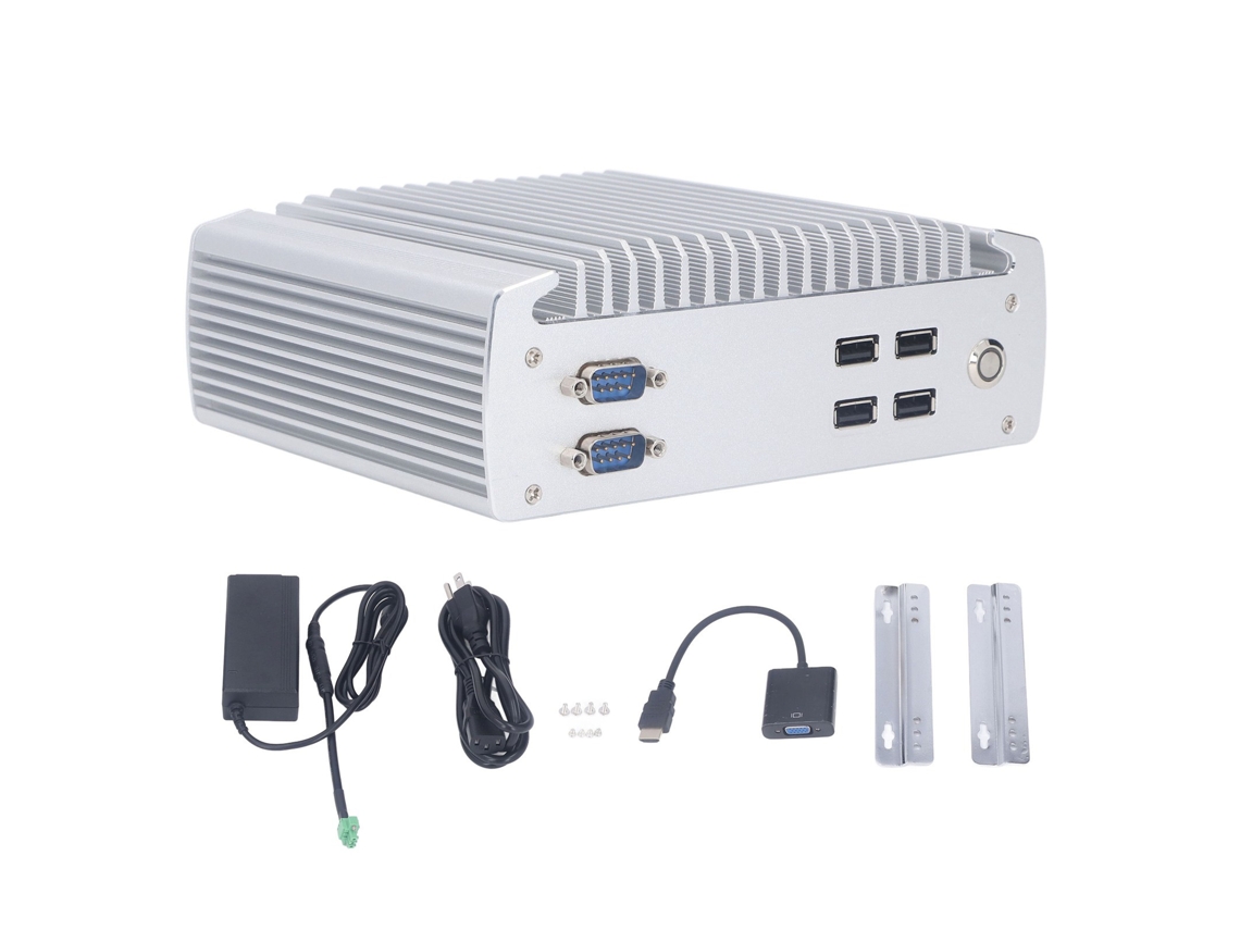 Mini PC con 4 GB de RAM, 128 GB de almacenamiento, bajo nivel de ruido, rápida disipación del calor y enchufe estadounidense.