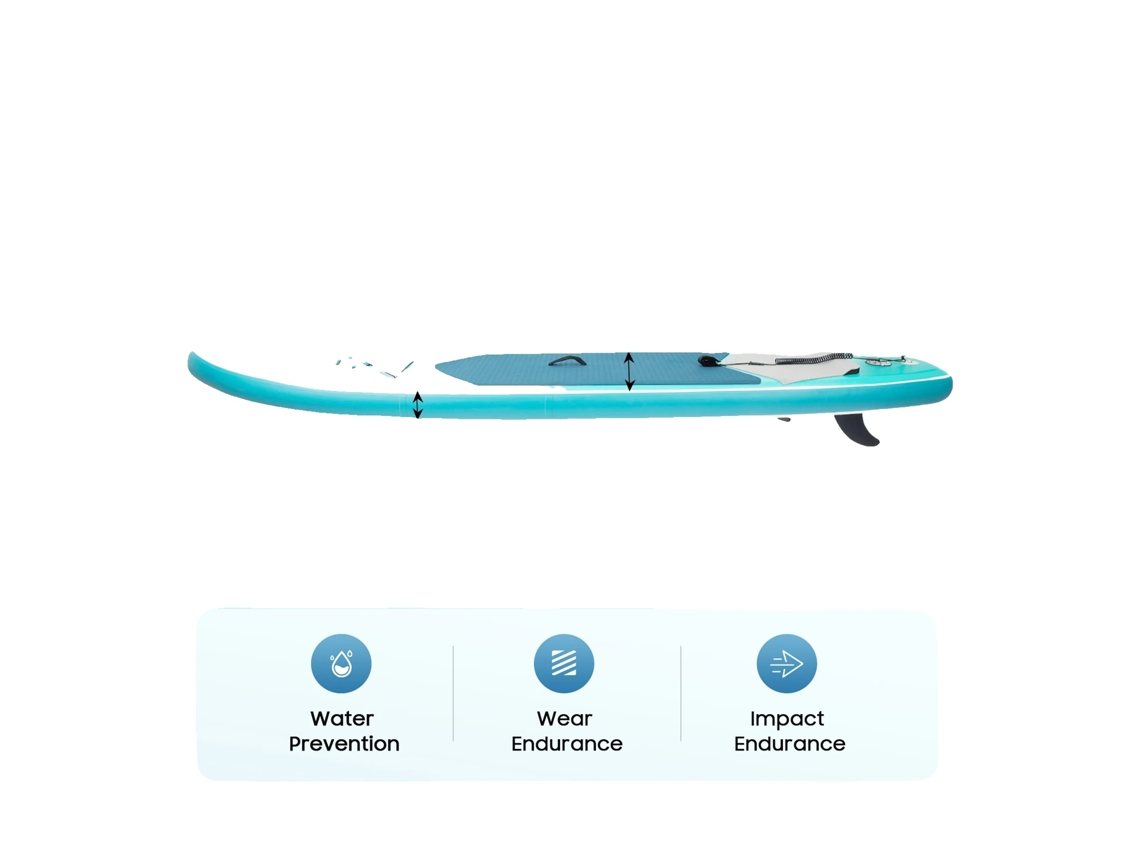 Tabla de paddle surf hinchable, alta flotabilidad, azul (fabricación original)