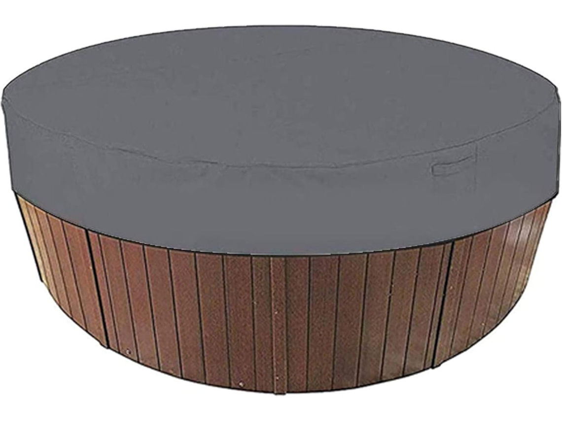 Cubierta redonda impermeable para Spa al aire libre, con protección UV y protección contra el viento.