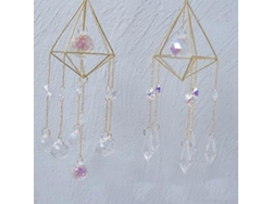 Atrapasol de cuarzo. Creador de arcoíris colgante. Decoración de cristal para ventana. Regalo de cristal para el Día de la Madre. B.