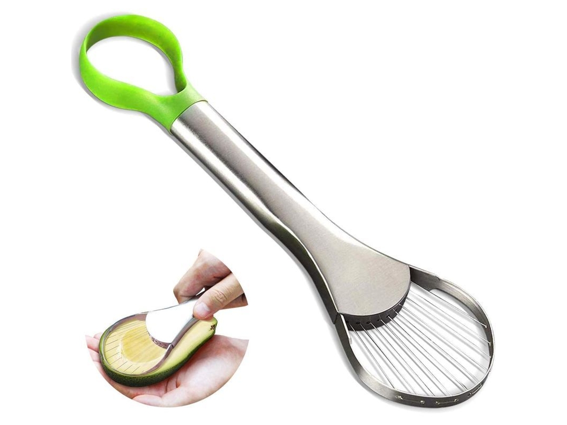 Cortador De Aguacates Con Pelador Y Extractor De Hueso, Cuchilla De Acero Inoxidable, Extraíble.
