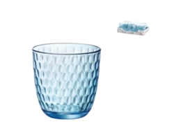 Set de Vasos Bormioli Rocco Slot Azul 6 Unidades Con relieve Vidrio 290 ml