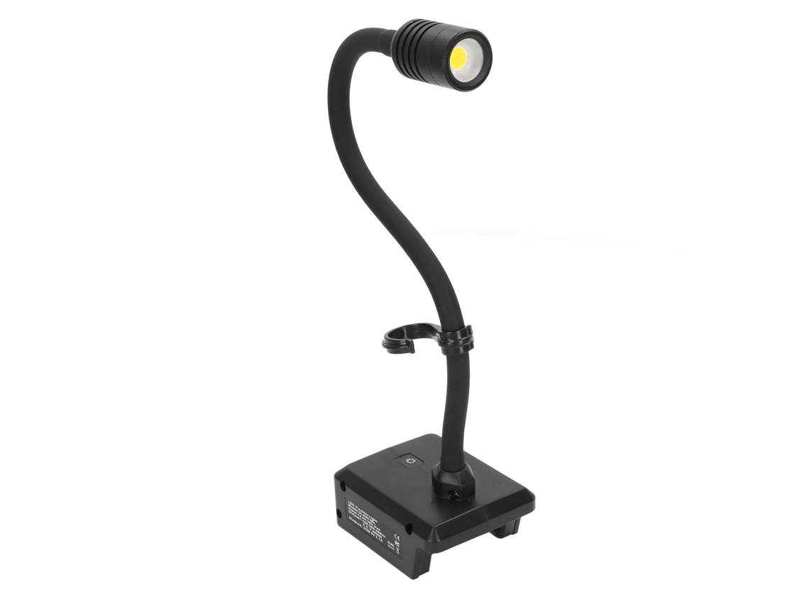 2026velora-lámpara De Trabajo De Cuello De Ganso Led Inalámbrica Recargable 2 Puertos Usb 3 Niveles Con Gancho