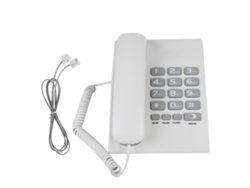 Telefone Fixo Com Fio Para Hotel E Casa Parede Mesa Office Telefone Sem Display Branco