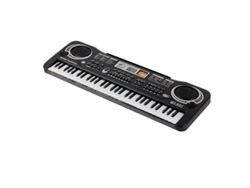 Teclado electrónico para principiantes de 61 teclas, ideal para niños, con 6 canciones de demostración y micrófono. Eifson