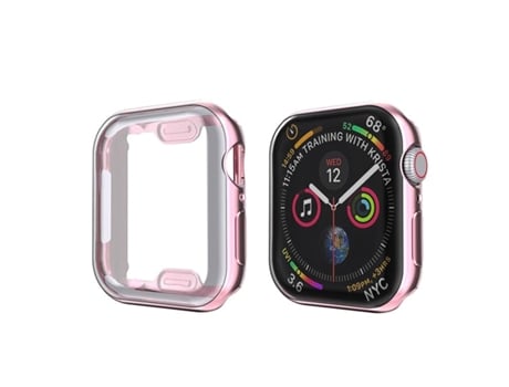 Carcasa de Reloj SLOWMOOSE Transparente para Apple Watch Série 3 2 1 38Mm 42Mm 360 Protector Full Soft Clear Tpu (Rosa - Série 456 Se 40Mm)