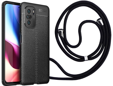 Funda Xiaomi Poco F3 Rugged Leather con Collar Negro