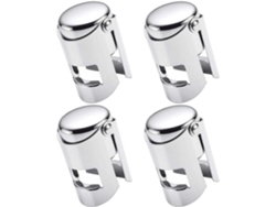 Juego De 4 Tapones De Acero Inoxidable Para Champán