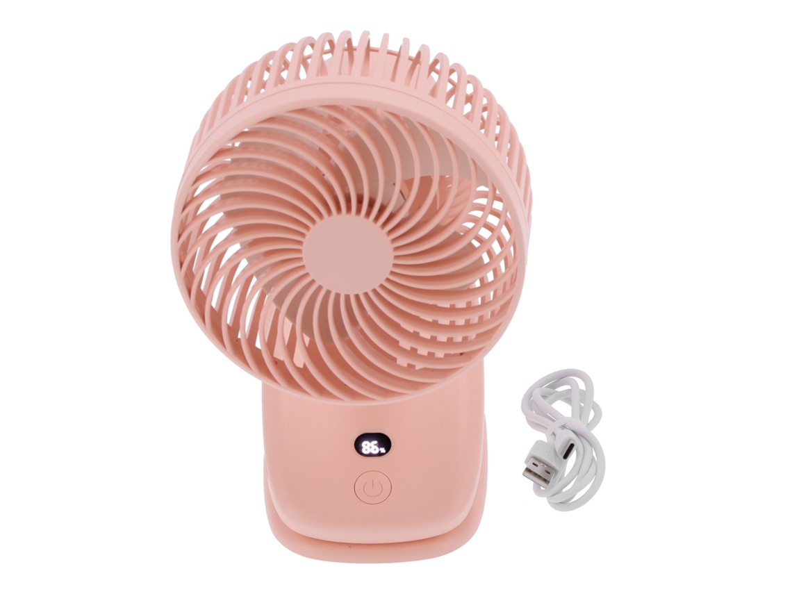 Ventilador de mesita de noche automático, silencioso y recargable por USB con clip.