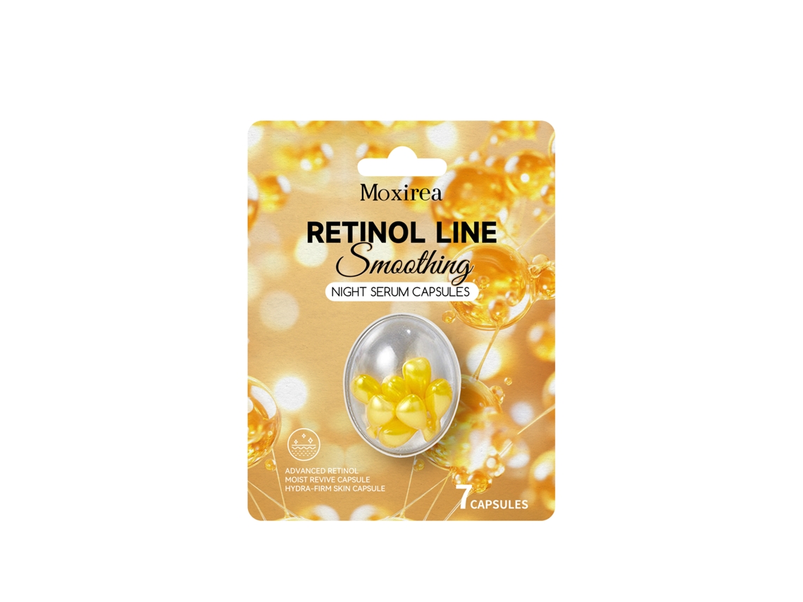 Cápsulas faciales de retinol para una piel radiante y saludable.