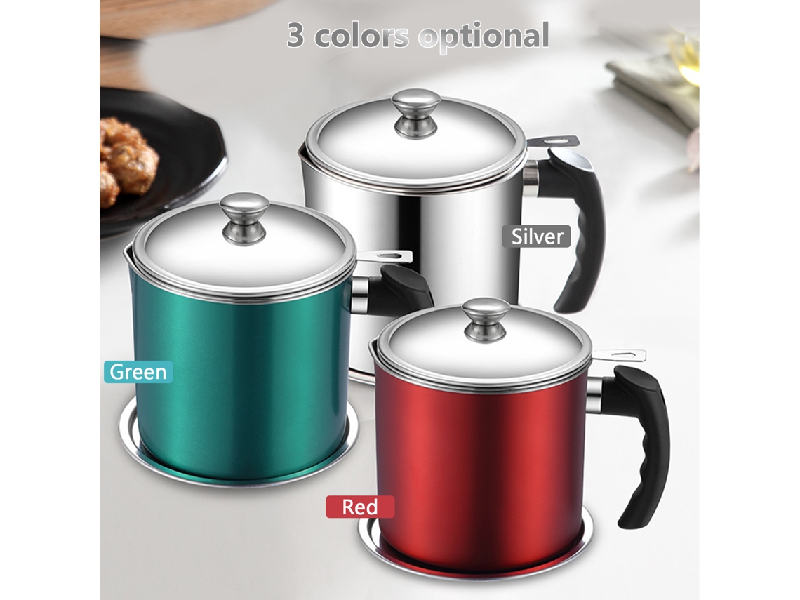Colador De Aceite De Acero Inoxidable 304 Para Almacenar Grasa De Tocino Con Malla Fina.